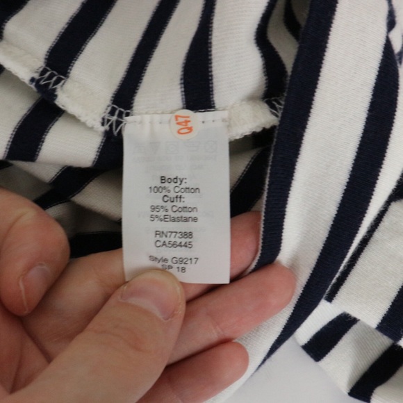 ❌SOLD❌ J. Crew Striped Boat Neck Denim Blouse XL - Picture 7 of 7